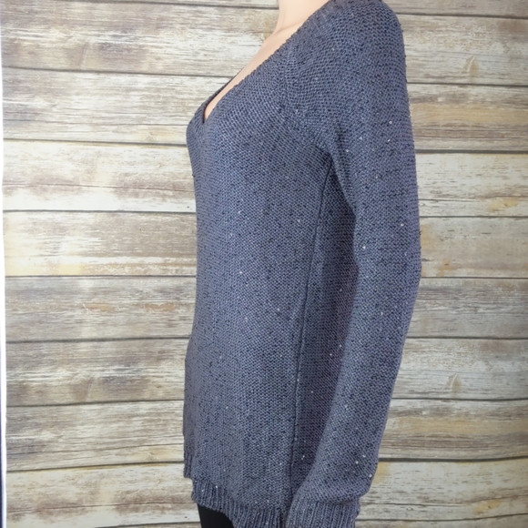 Splendid Sparkly Charcoal Pullover Sweater - Picture 3 of 8